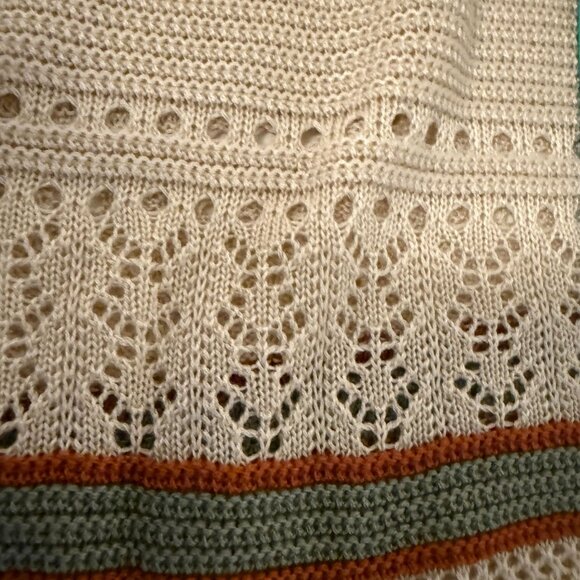 NEW Absolutely Famous Crochet Midi Dress Sz XL Summer Boho Gypsy Knit Sundress - Picture 11 of 13